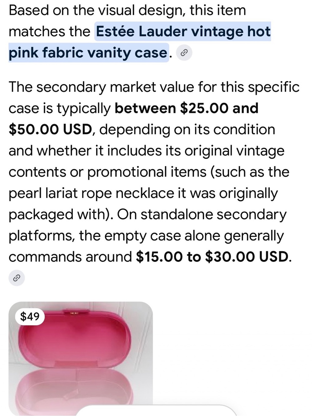 Estee Lauder Hot Pink Mini Cosmetic Case